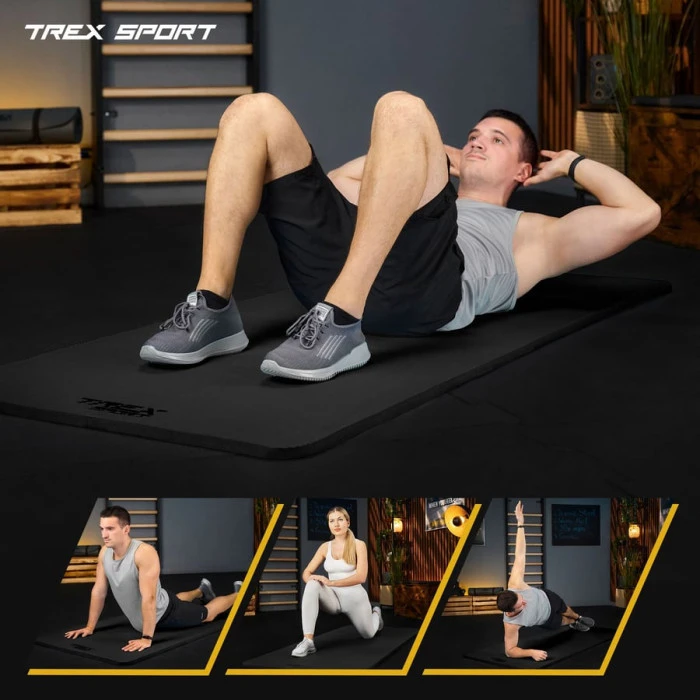 Коврик для йоги Trex Sport TX-029NGM NBR 2см 190х80 черный