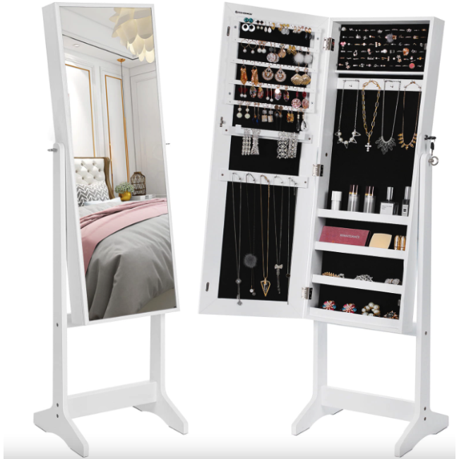 Напольное зеркало-шкаф Leobert Inessa белый