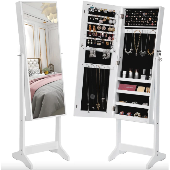 Напольное зеркало-шкаф Leobert Inessa белый