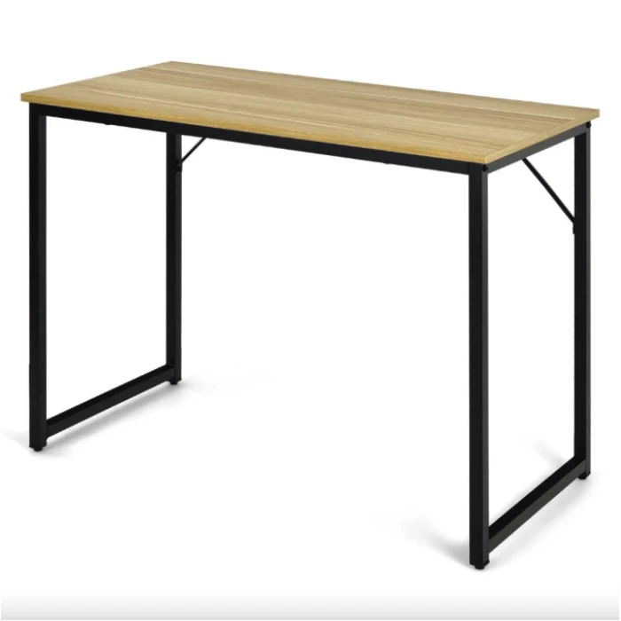 Письмовий стіл Costway Homart із сталевим каркасом натуральний