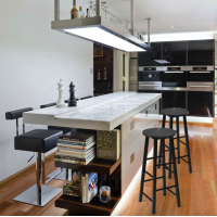 Комплект барних стільців Costway Eugad з підставкою для ніг чорний