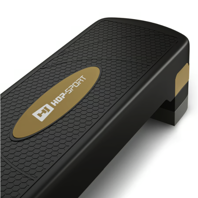 Степ платформа Hop-Sport HS-PP033AS черно-золотая