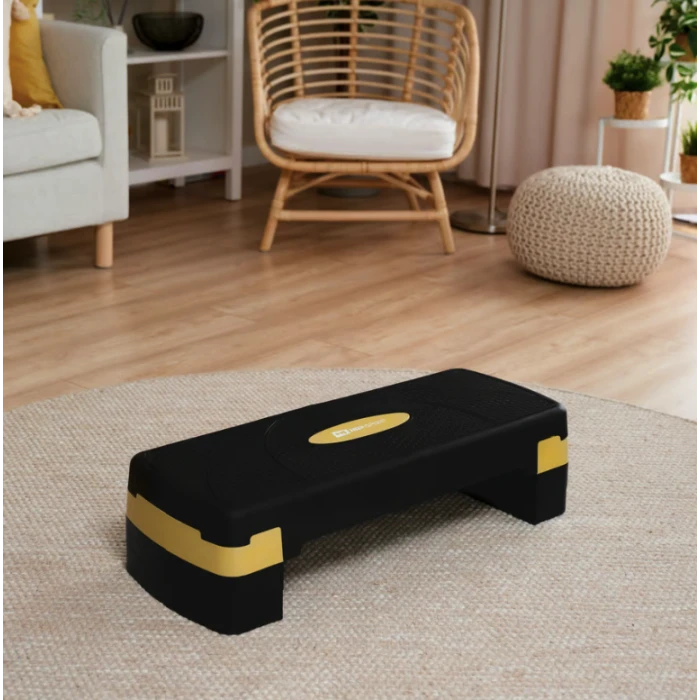Степ платформа Hop-Sport HS-PP033AS черно-золотая