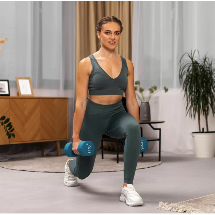 Гантели для фитнеса неопреновые круглые Hop-Sport HS-V080DR 2x8кг голубой