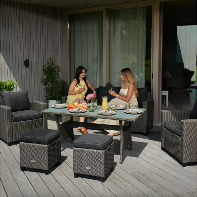 Комплект садовой мебели Di Volio Genova Серый/Графитовый