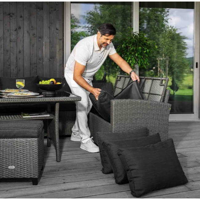 Набір садових меблів Di Volio ROSSANO сірий/графітовий