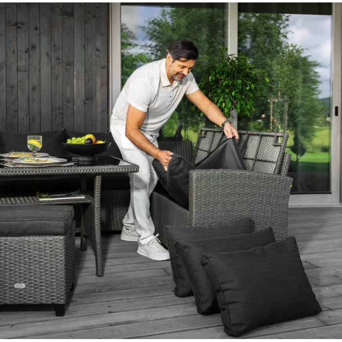 Набір садових меблів Di Volio ROSSANO сірий/графітовий