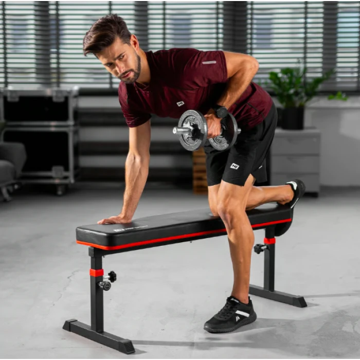 Скамейка тренировочная Hop-Sport HS-1025 Pro для жима горизонтальная регулируемая