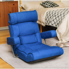 Кресло-диван Costway Mary напольное с подлокотниками синий