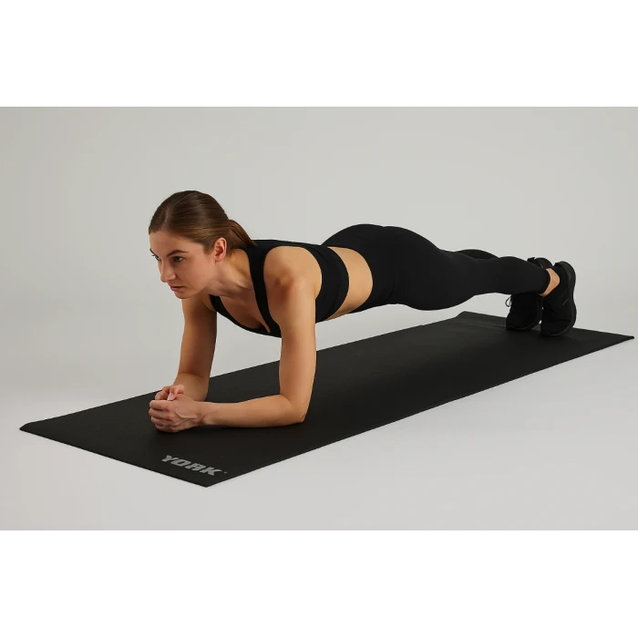 Килимок (мат) для фітнесу та йоги York Fitness 0,3см чорний