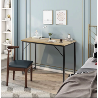 Письменный стол Costway Homart со стальным натуральным каркасом.
