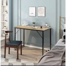 Письменный стол Costway Homart со стальным натуральным каркасом.