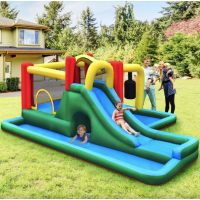 Надувна водна гірка батут Costway Sani з водяними пістолетами (без вентилятора)