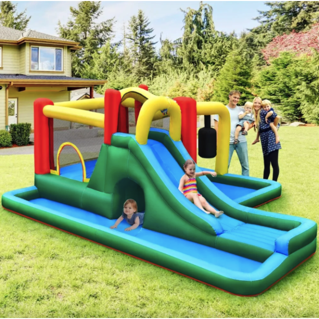 Надувна водна гірка батут Costway Sani з водяними пістолетами (без вентилятора)