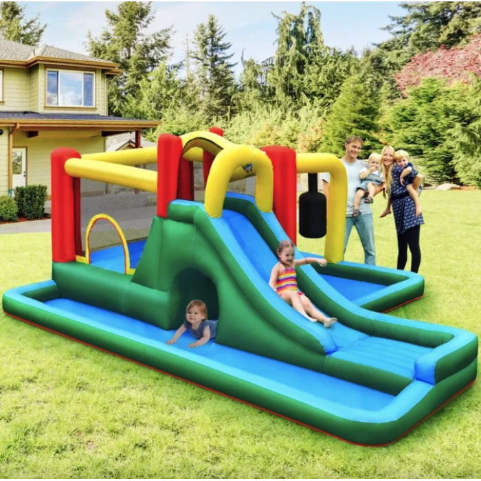 Надувна водна гірка батут Costway Sani з водяними пістолетами (без вентилятора)