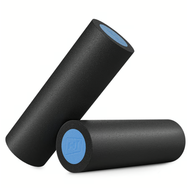 Массажный ролик (валик, роллер) Hop-Sport EPE 45см Черно-голубой