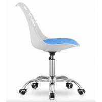 Офисное кресло Leobert Print бело-голубой