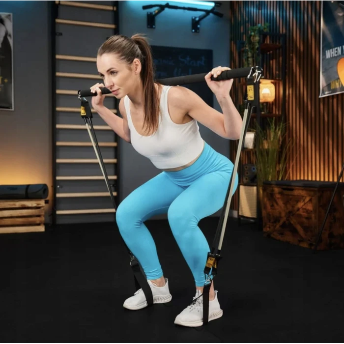 Палка гимнастическая с эспандерами Trex Sport TX-023TS 14-74кг