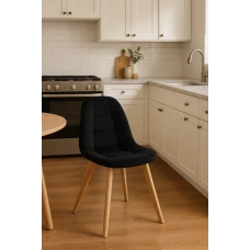 Кресло Leobert Bora бархатное черный