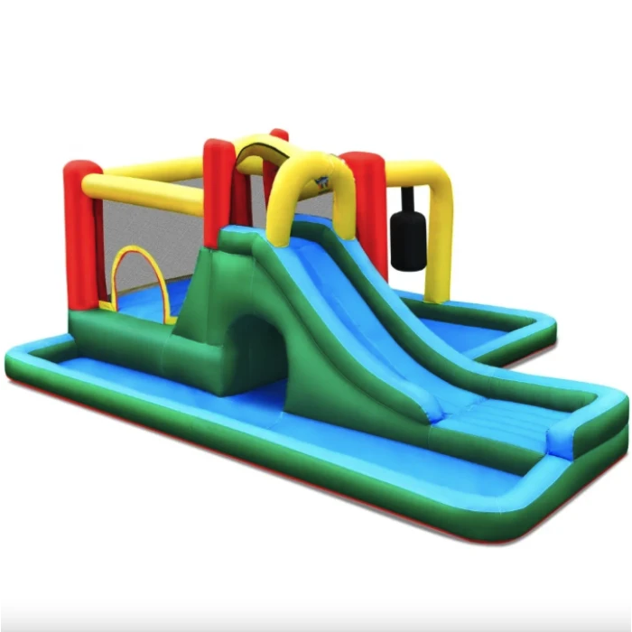 Надувна водна гірка батут Costway Sani з водяними пістолетами (без вентилятора)