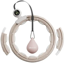 Хулахуп Hop-Sport HS-C113HH масажний з обважнювачем та лічильником бежевий