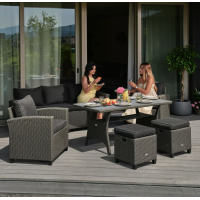 Комплект садовой мебели Di Volio Genova Серый/Графитовый