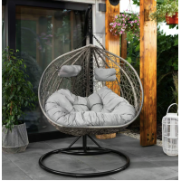 Підвісне крісло-кокон Di Volio Foggio двомісне сірий