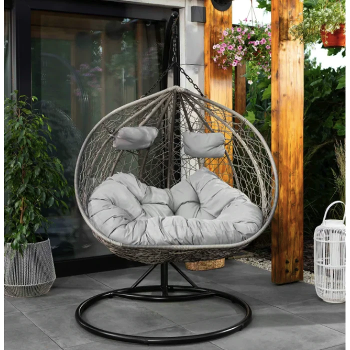 Подвесное кресло-кокон Di Volio Foggio двухместное серый