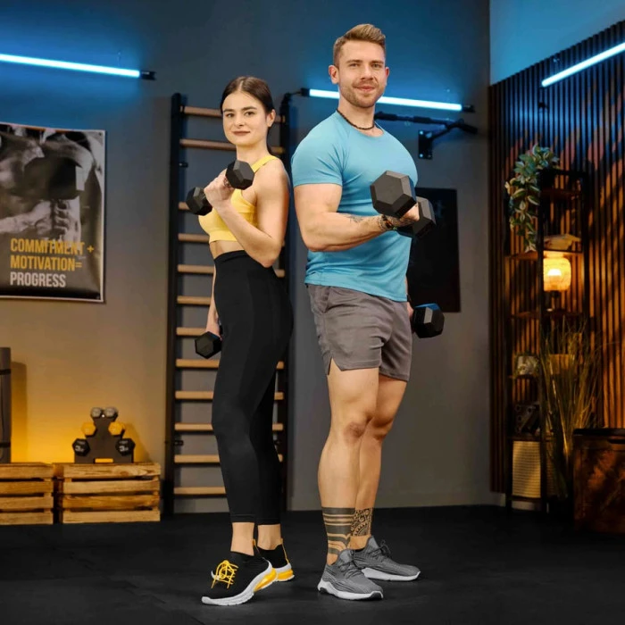 Гантеля шестигранная прорезиненная TX-175RD Trex Sport 17,5кг