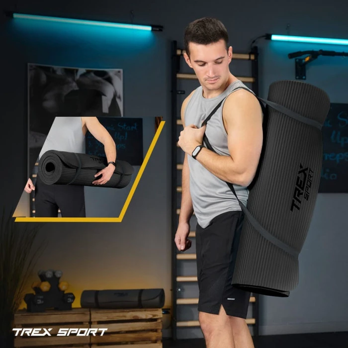 Коврик для йоги Trex Sport TX-029NGM NBR 2см 190х80 черный