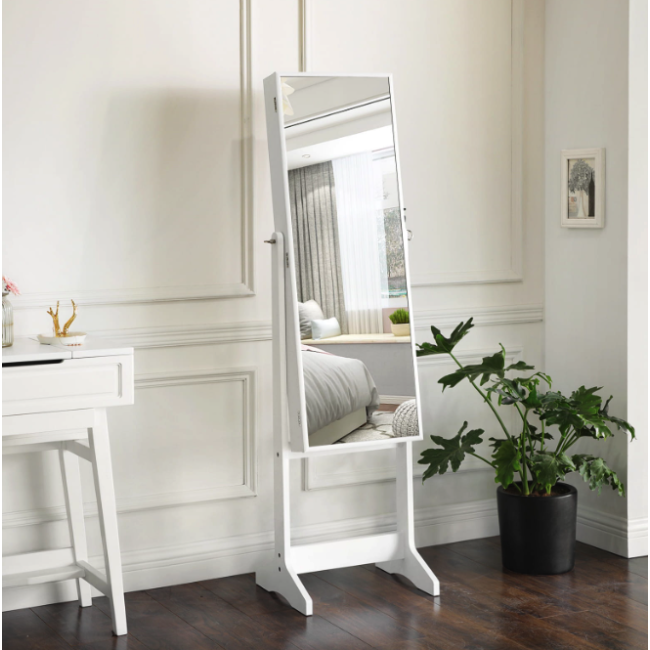 Напольное зеркало-шкаф Leobert Inessa белый