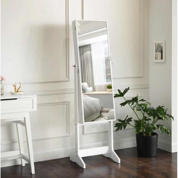 Напольное зеркало-шкаф Leobert Inessa белый