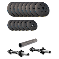 Набір гантелі-штанга 2в1 Besport PowerPro 29кг з перехідником