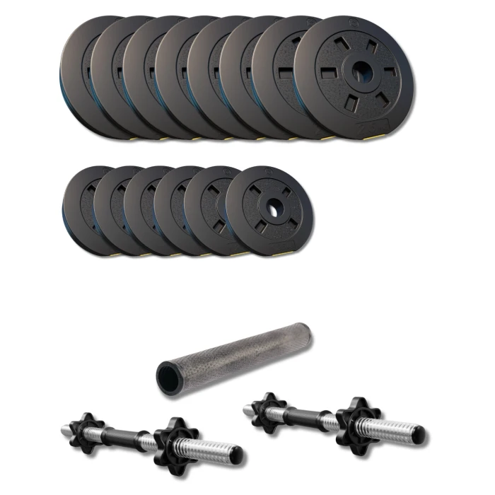 Набір гантелі-штанга 2в1 Besport PowerPro 29кг з перехідником