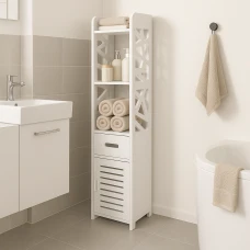 Пенал-шкаф Leobert Cubic для ванны 120см напольный