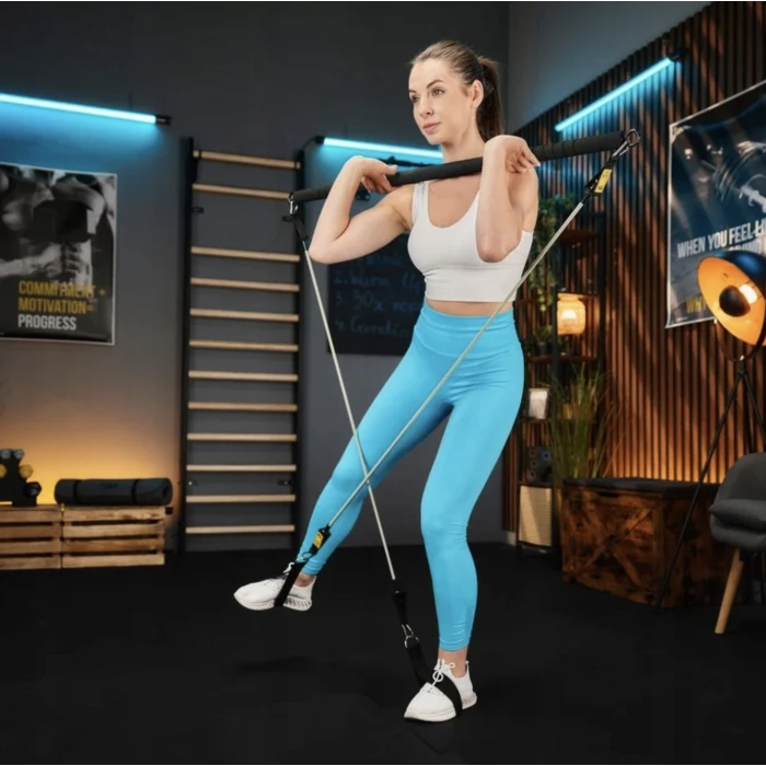 Палка гимнастическая с эспандерами Trex Sport TX-023TS 14-74кг