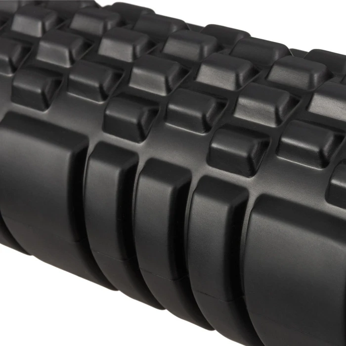 Массажный ролик Gymtek для йоги и фитнеса EVA 33*14см черно-белый