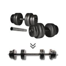 Гантелі Elitum 2х16кг + подовжувач грифа для штанги