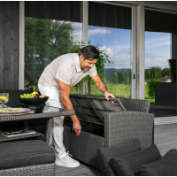 Набір садових меблів Di Volio ROSSANO сірий/графітовий