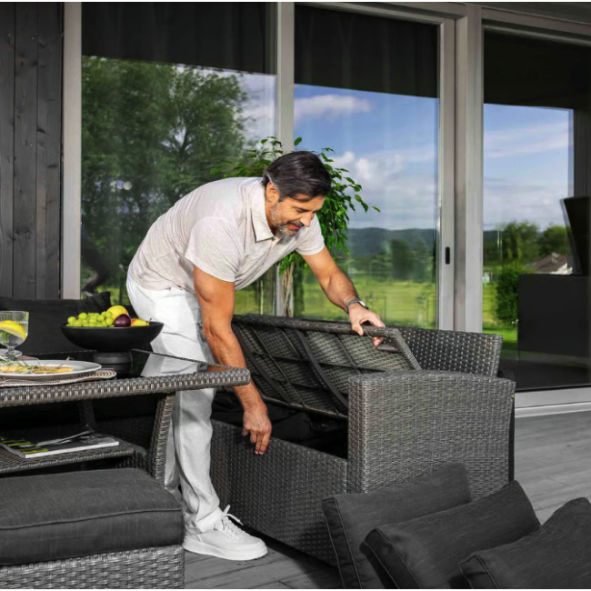 Набір садових меблів Di Volio ROSSANO сірий/графітовий