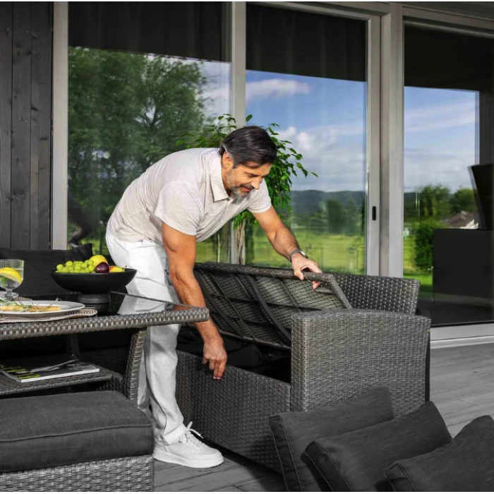 Набір садових меблів Di Volio ROSSANO сірий/графітовий