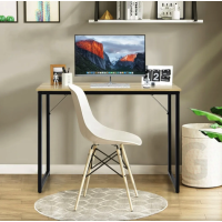 Письменный стол Costway Homart со стальным натуральным каркасом.