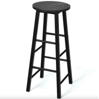 Комплект барних стільців Costway Eugad з підставкою для ніг чорний
