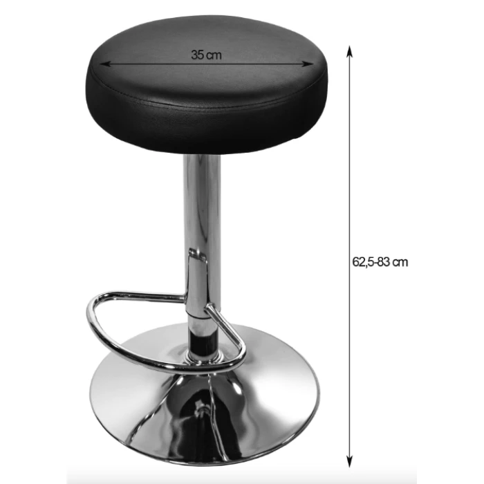 Барний стілець Leobert Rojst з м'яким круглим сидінням