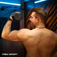 Гантеля шестигранная прорезиненная TX-175RD Trex Sport 17,5кг