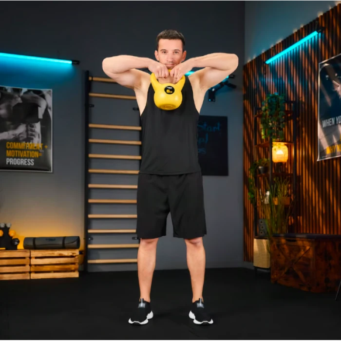 Гиря вінілова 6кг Trex Sport TX-006CKB жовта