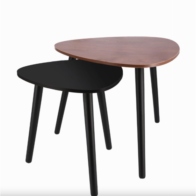 Комплект журнальных столиков Jumi Sinsey коричнево-черный