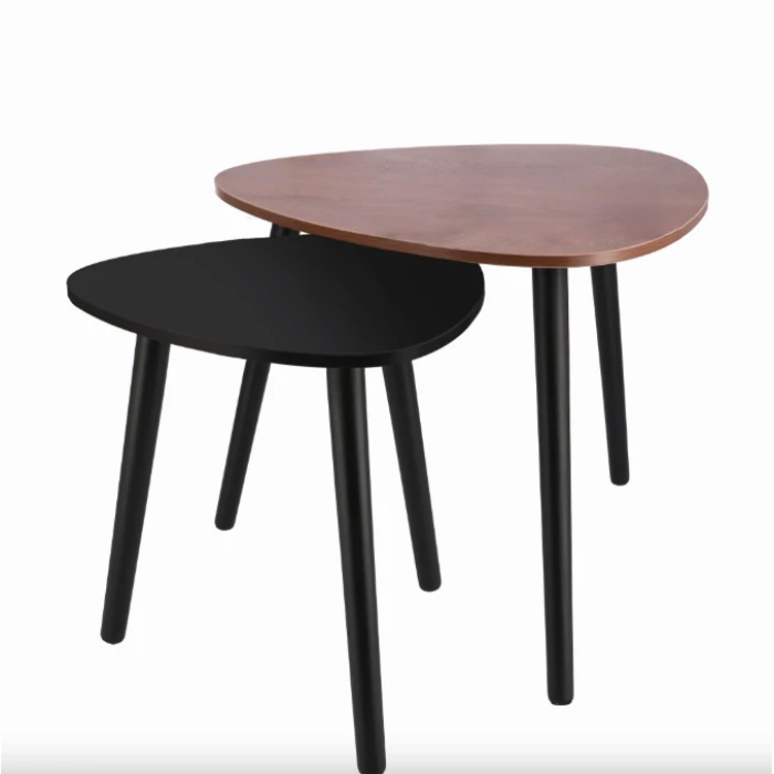 Комплект журнальных столиков Jumi Sinsey коричнево-черный