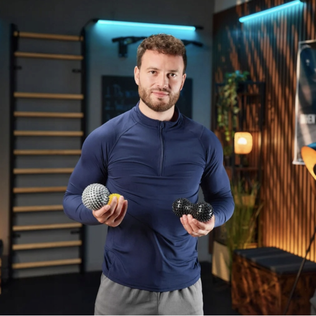 Набор массажных мячей Trex Sport TX-003MSB 3в1 для йоги и фитнеса PVC