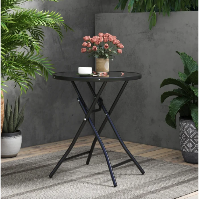 Стол садовый Costway Mix складной круглый